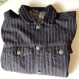 Xl pin stripped jean jacket